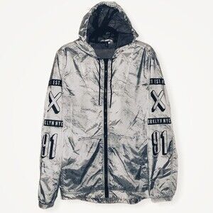 H&M Divided Reflective Hooded Jacket BRKLYN NYC